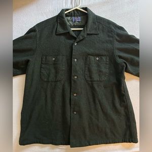 Pendelton Green Wool Button Up Shirt XL